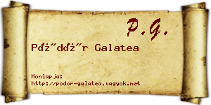 Pödör Galatea névjegykártya